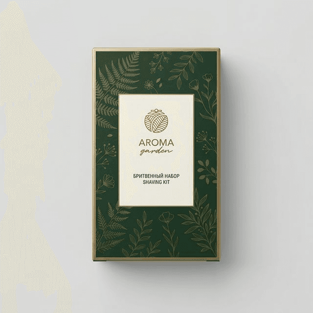 "AROMA GARDEN" одноразовый бритвенный набор для гостиниц в картоне