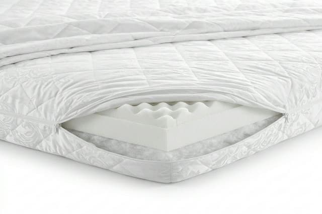 Чехол на топпер, стежка нитками (микрофибра, синтепон, спанбонд)