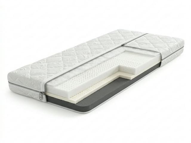 Топпер “Уют Кокос” (кокос 3 см, шерстикрон, спанбонд) чехол съемный на молнии синтепон/жаккард