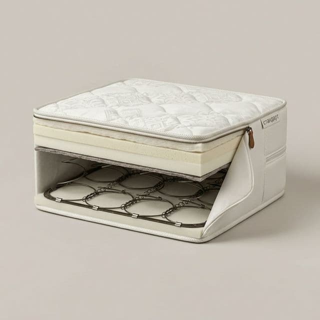 Матрас на пружинном блоке Боннель "Стандарт Плюс" чехол из жаккарда