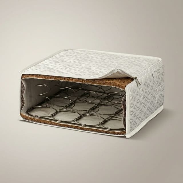 Матрас на пружинном блоке Боннель "Стандарт Кокос" чехол из жаккарда