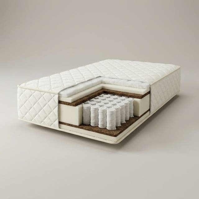 Матрас на блоке независимых пружин "Оптимум Кокос" чехол из бязи