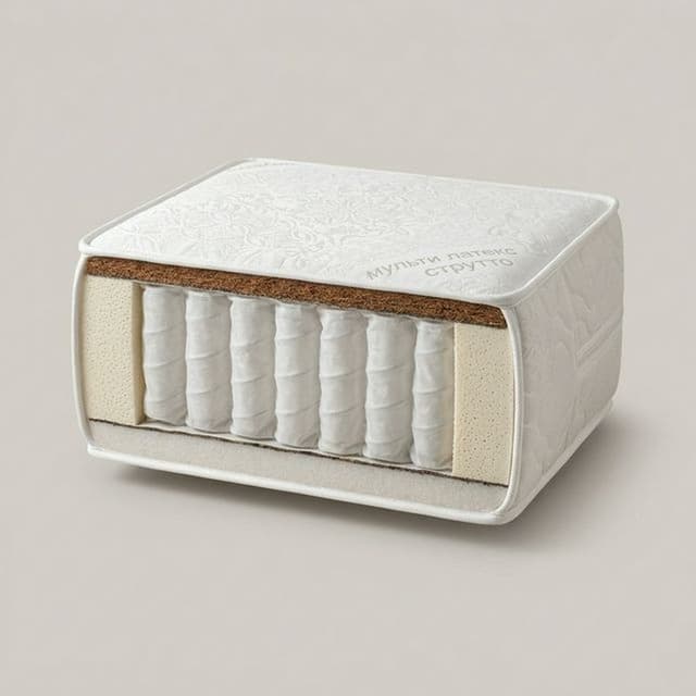 Матрас на блоке независимых пружин "Мульти Латекс Струтто" чехол из жаккарда