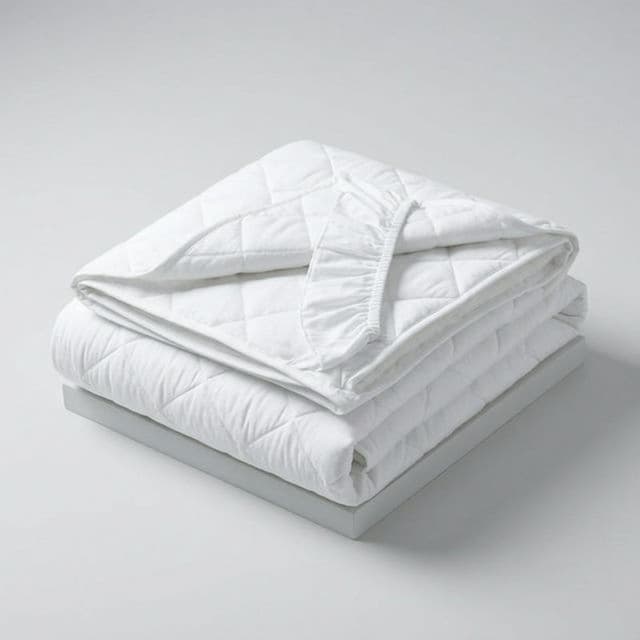 Наматрасник на резинках, стёжка нитками (поликоттон, синтепон) плотность 120 гр/м2