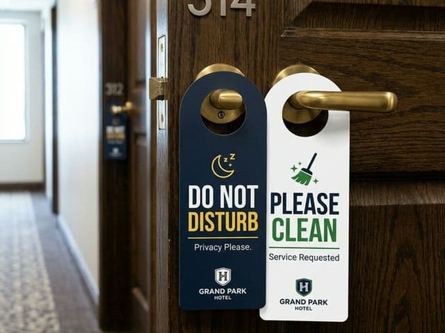 Табличка «Не беспокоить / Просьба убрать»