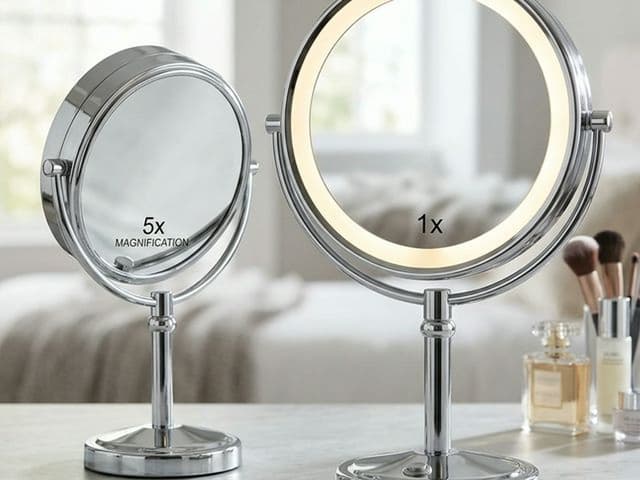 Зеркало косметическое настольное с подсветкой