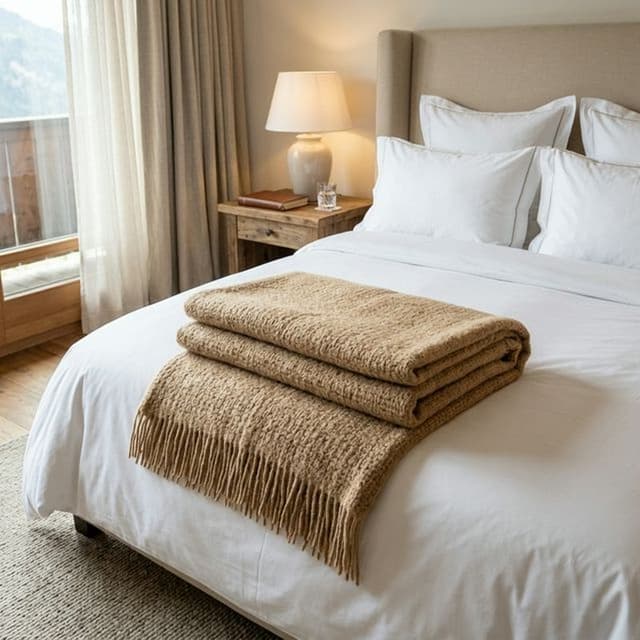 Плед из верблюжьей шерсти 150x200 см