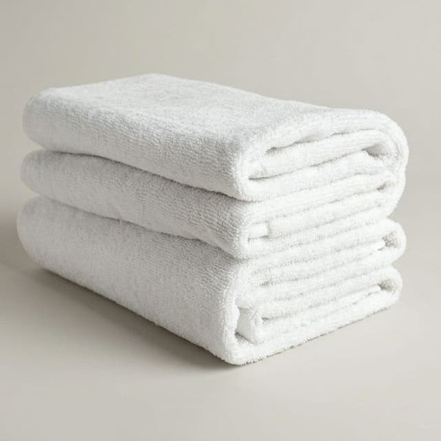 Полотенце махровое 450 г/м2 цвет белый 100% хлопок Турция