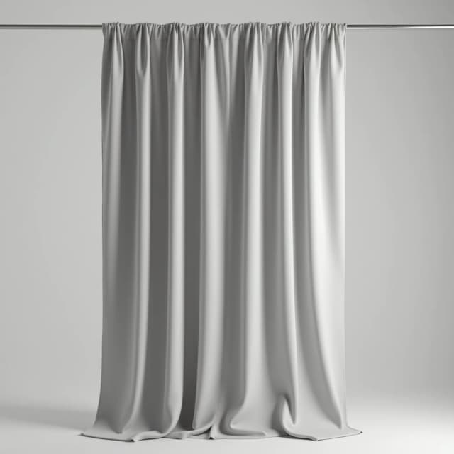 Штора огнезащитная серая 140×270 см (FR)
