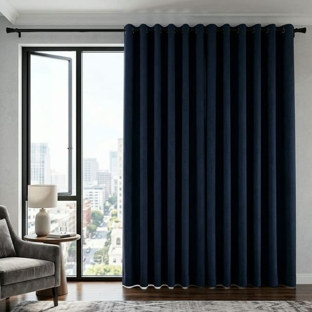 Штора Blackout тёмно-синяя 140×260 см