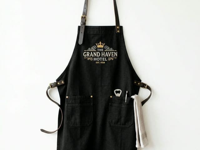 Фартук бармена с нанесением логотипа