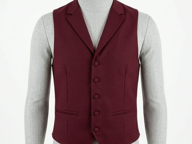 Жилет официанта бордовый