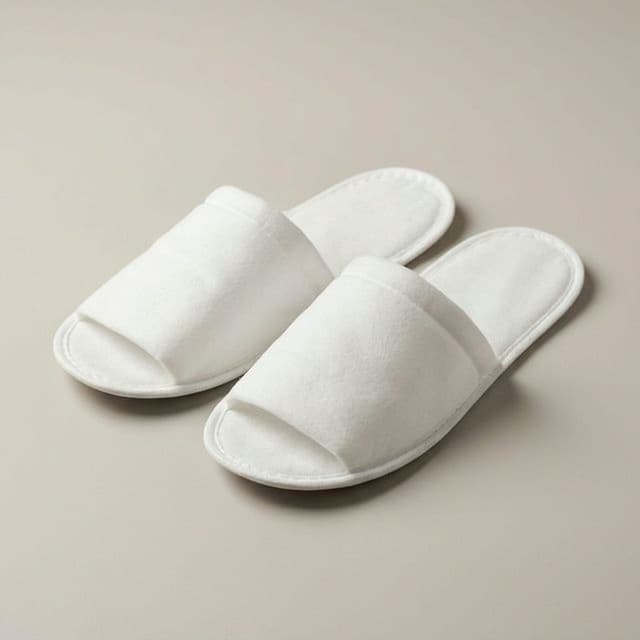 Одноразовые тапочки для гостиниц "Бизнес" флис, закрытый мыс