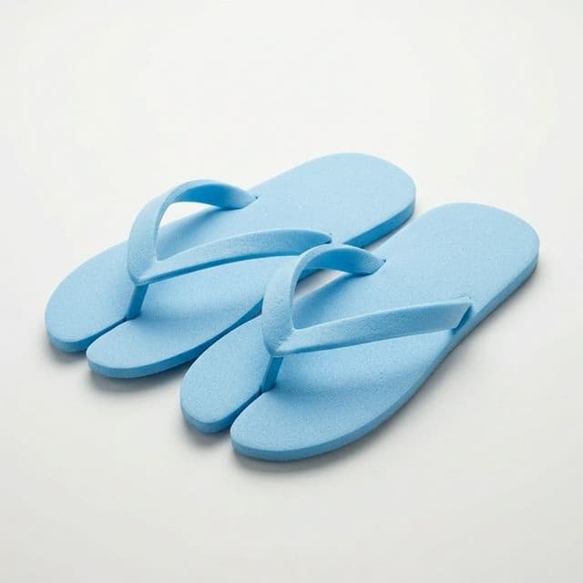 Тапочки пенополиэтилен самосборные (голубые)