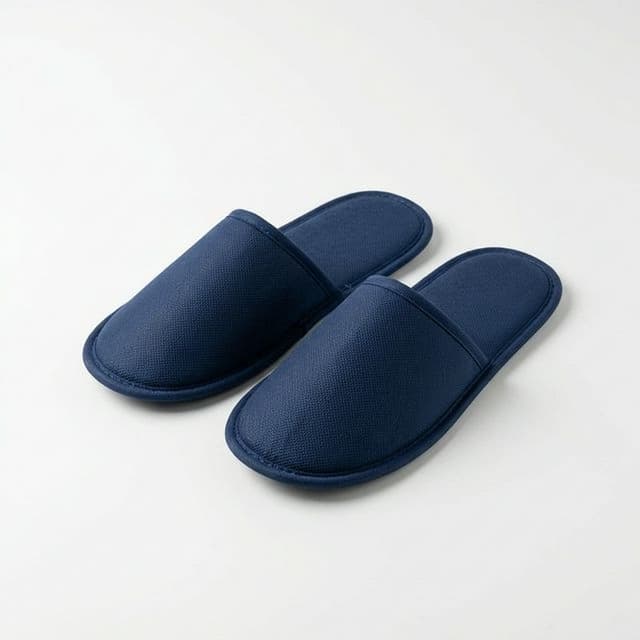 Одноразовые тапочки (оверлок), закрытый мыс, вспененная подошва 4 мм