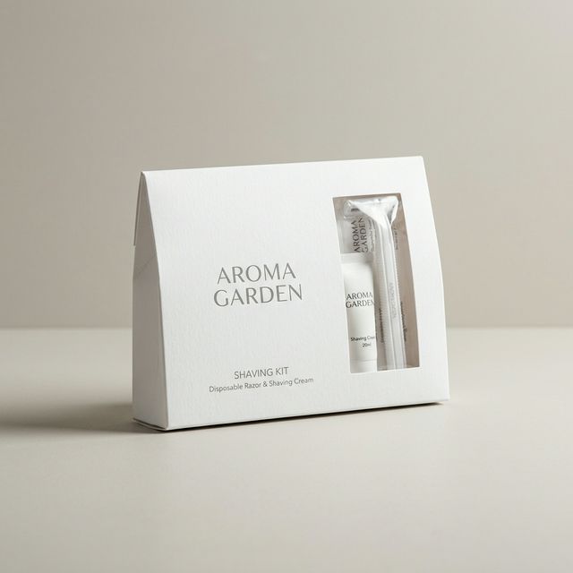 "AROMA GARDEN" одноразовый бритвенный набор для гостиниц в картоне