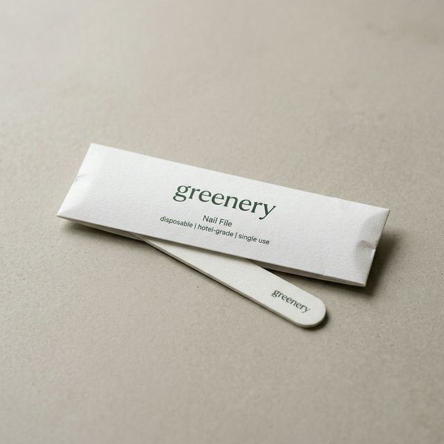 "GREENERY" Косметический набор для гостиниц (ватные диски+ватные палочки+пилочка), флопак