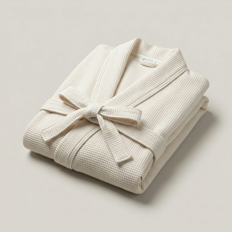 Халат вафельный 220 г/м2  для гостиниц, цвета в ассортименте (светлые)