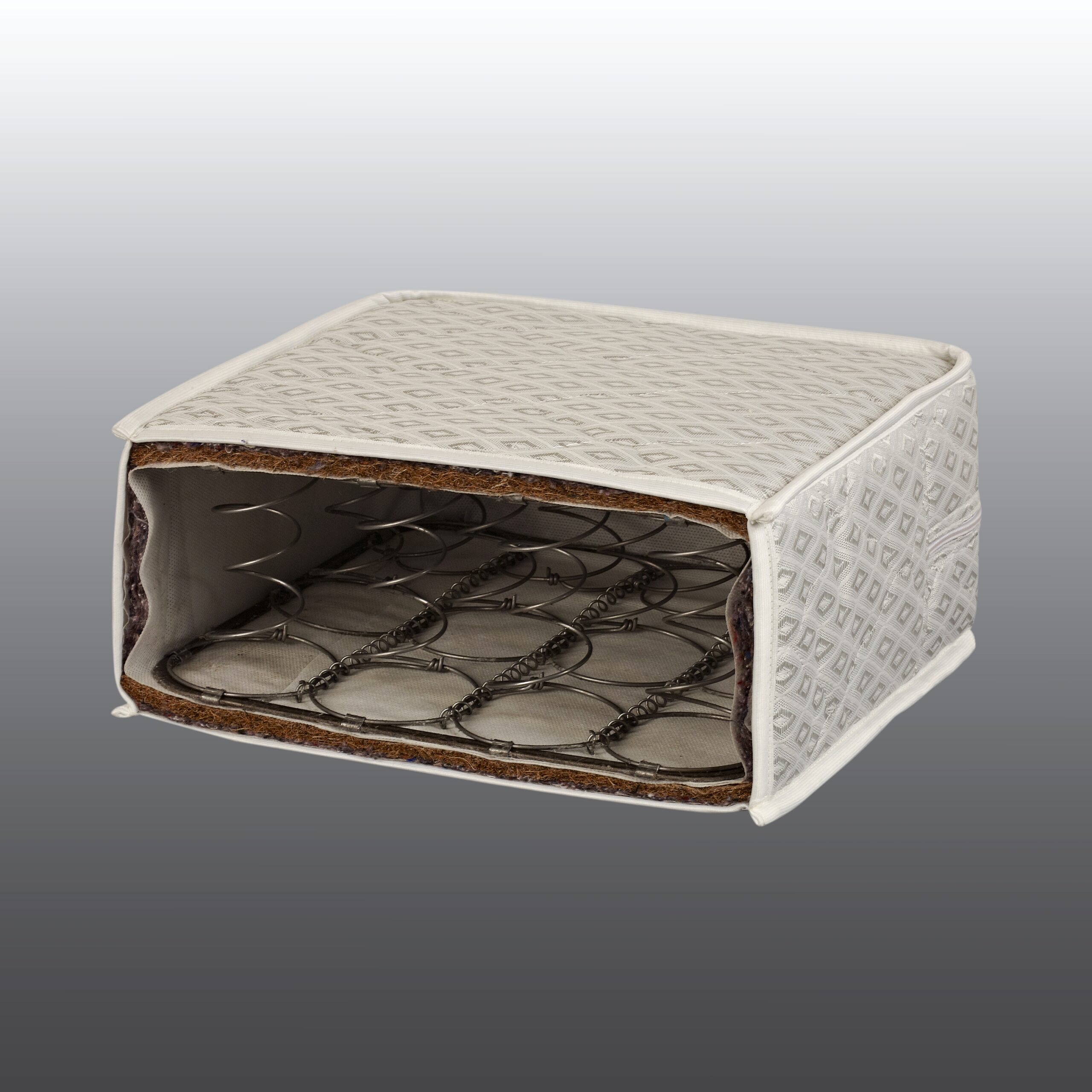 Матрас на пружинном блоке Боннель "Стандарт Кокос" чехол из жаккарда