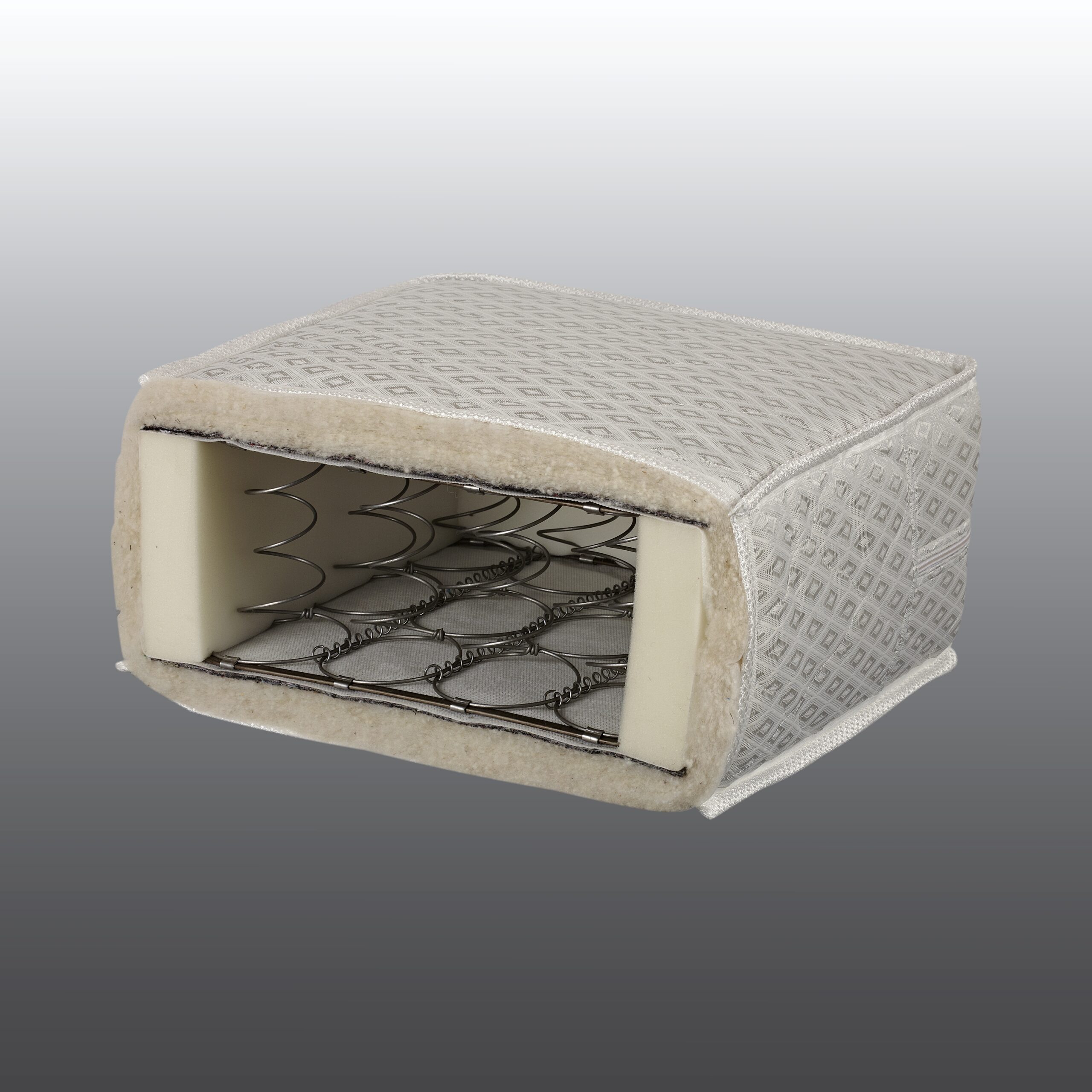 Матрас на пружинном блоке Боннель "Уют Био" чехол из жаккарда