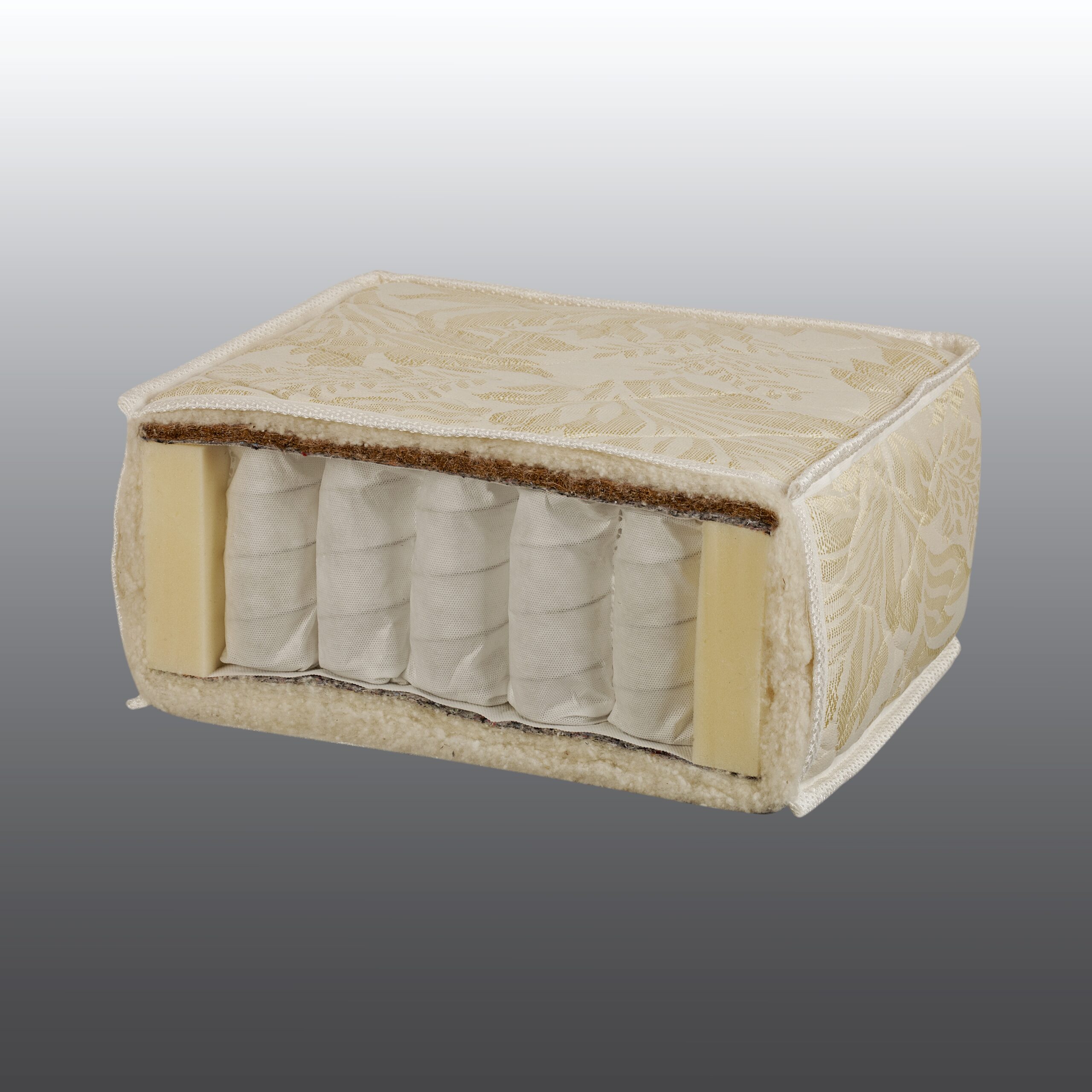 Матрас на блоке независимых пружин "Оптимум Био Кокос" чехол из бязи