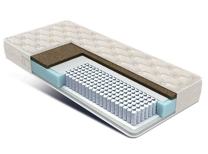 Матрас на блоке независимых пружин "Оптимум Био Кокос" чехол из жаккарда