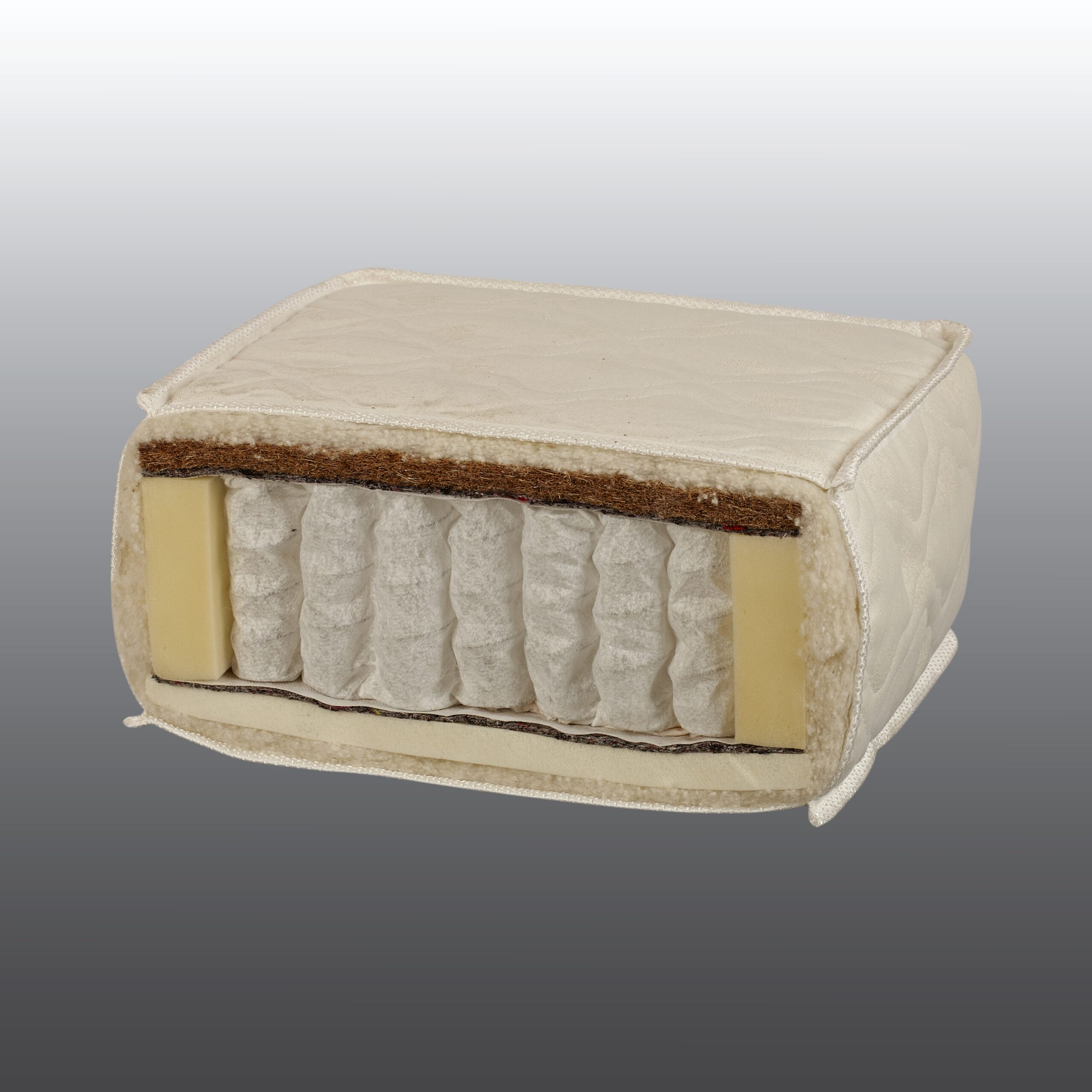 Матрас на блоке независимых пружин "Оптимум Кокос Латекс" чехол из жаккарда