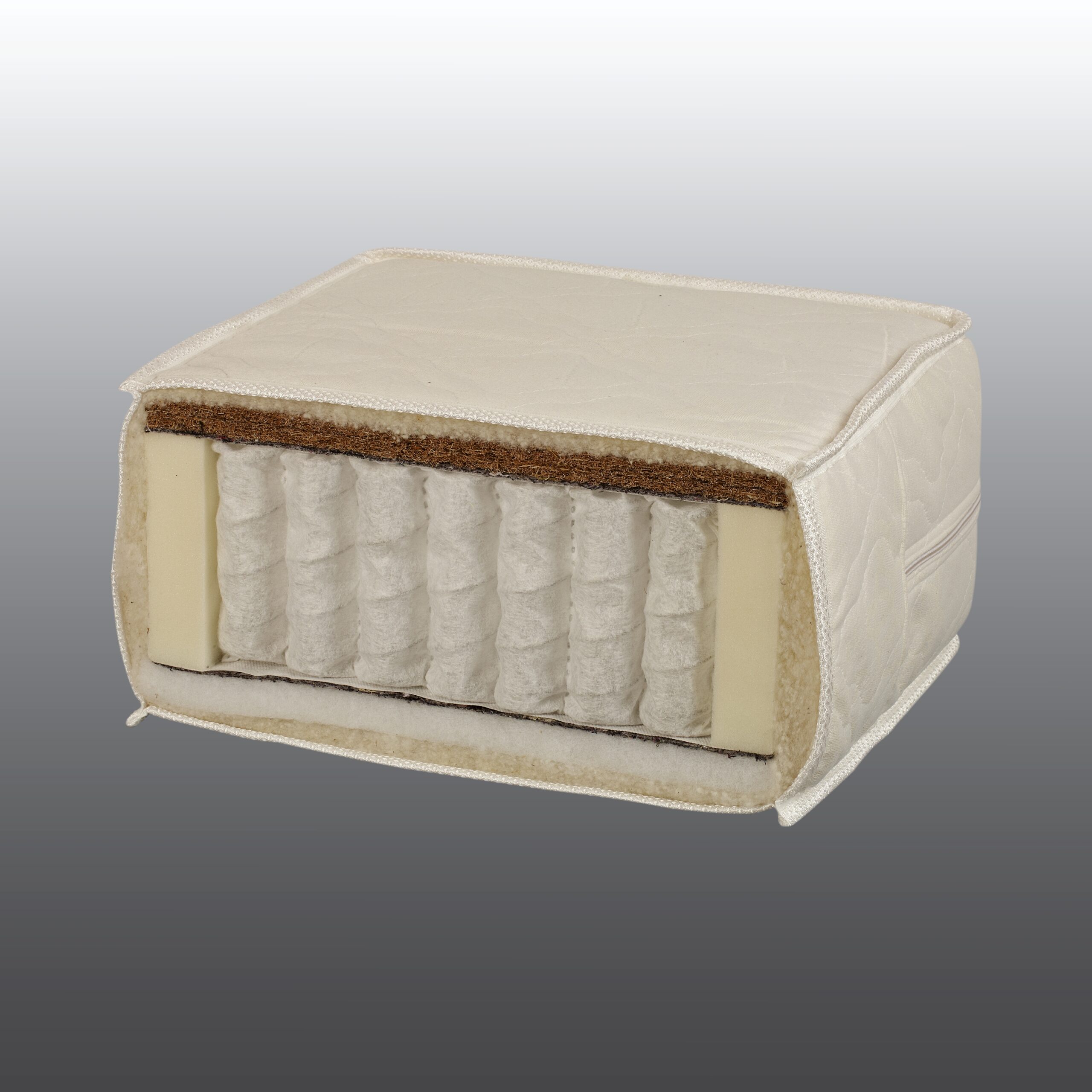 Матрас на блоке независимых пружин "Мульти Кокос Струтто" чехол из жаккарда