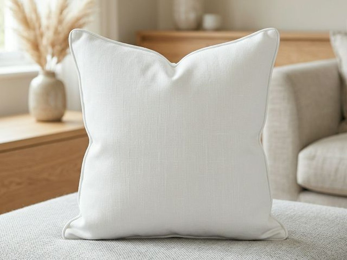Подушка декоративная белая 40×40 см