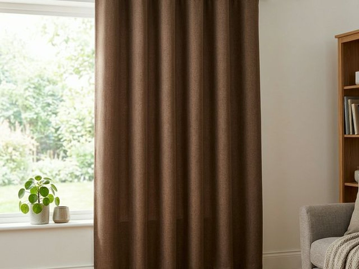 Портьера Dimout коричневая 140×260 см