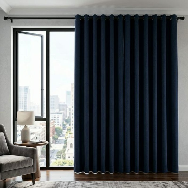 Штора Blackout тёмно-синяя 140×260 см
