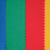 Samples of fabrics in different colors. Blue, green, red piece of fabric with texture. Lightweight fabric made of synthet